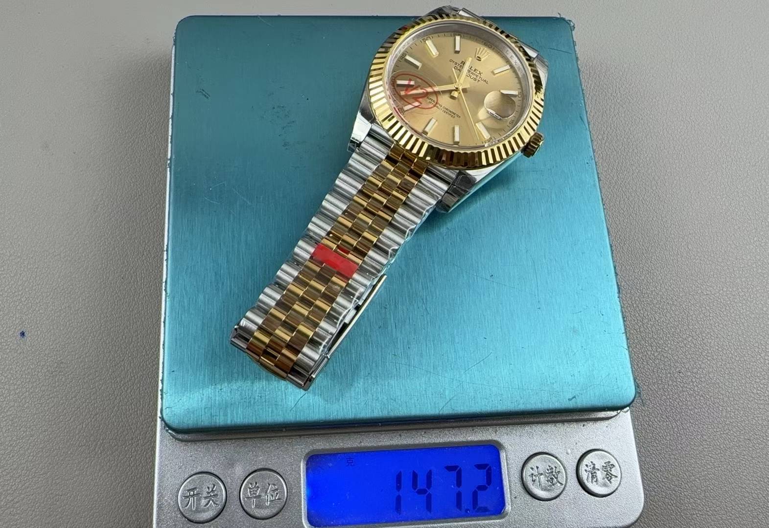 VSF V2 Datejust weight test kitchen scale 134 grams