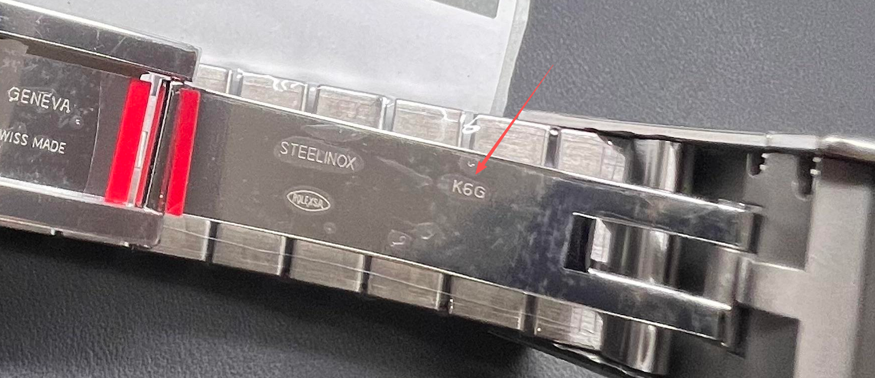 VSF V2 Datejust clasp K6G code flat-top A olive logo